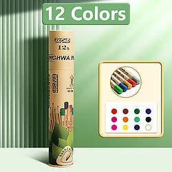 Oil Based 12 Color Wooden Pencil