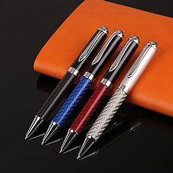 Carbon Fiber Metal Twist Ballpoint Pen