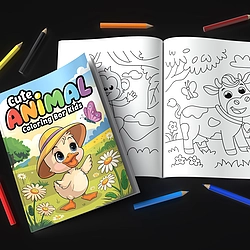 Cute Animal Coloring Bor Kids