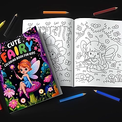 Cute Fairy Coloring Book for Kids