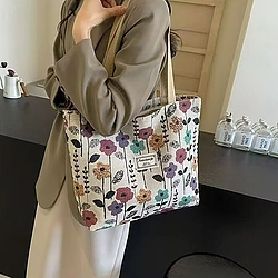 Women's Casual Shoulder Tote Bag (Dark Stamens)