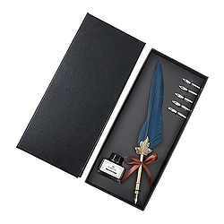 European Retro Set Feather Calligraphy Dip Pen