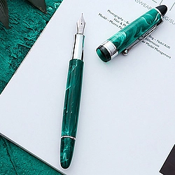 Sikib F19 Acrylic Green Pattern Fountain Pen