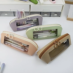 Large Capacity Transparent Shell Pen Case