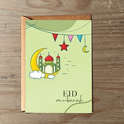 Eid Heritage Greeting Card With Envelope