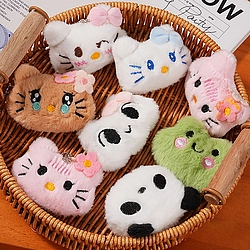 Small Plush Cute Cat Head Pendant