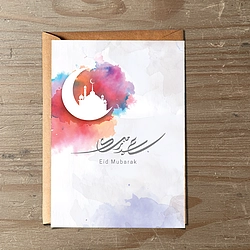Rongin Chand Eid Greeting Card With Envelope