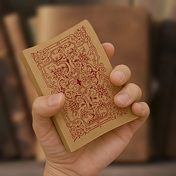 Vintage Grid Printed Pocket Notebook (Royal Crest)