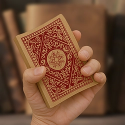 Vintage Grid Printed Pocket Notebook (Emblem Arcane)