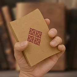 Vintage Dot Printed Pocket Notebook (Quad Crest)