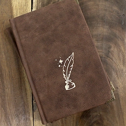 Feather quill Hardcover Lined Notebook