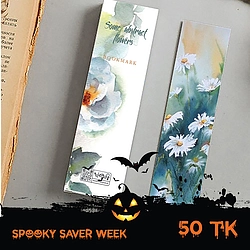 Some Abstract Flowers Watercolor Artwork Paper Bookmark Page Marker