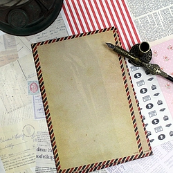 Vintage Grid Printed Pocket Notebook (Solar Tapestry)